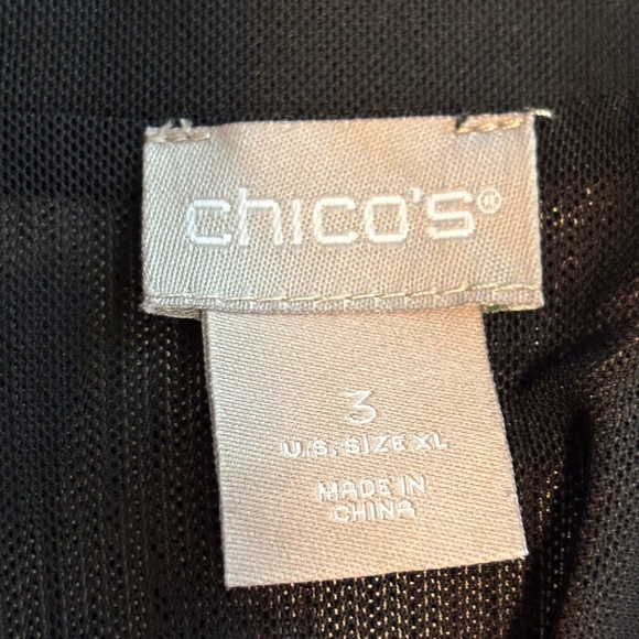 Chico's Size 3 Brown Black Leopard Animal Print Sheer Cardigan Women's Size XL - Picture 13 of 14